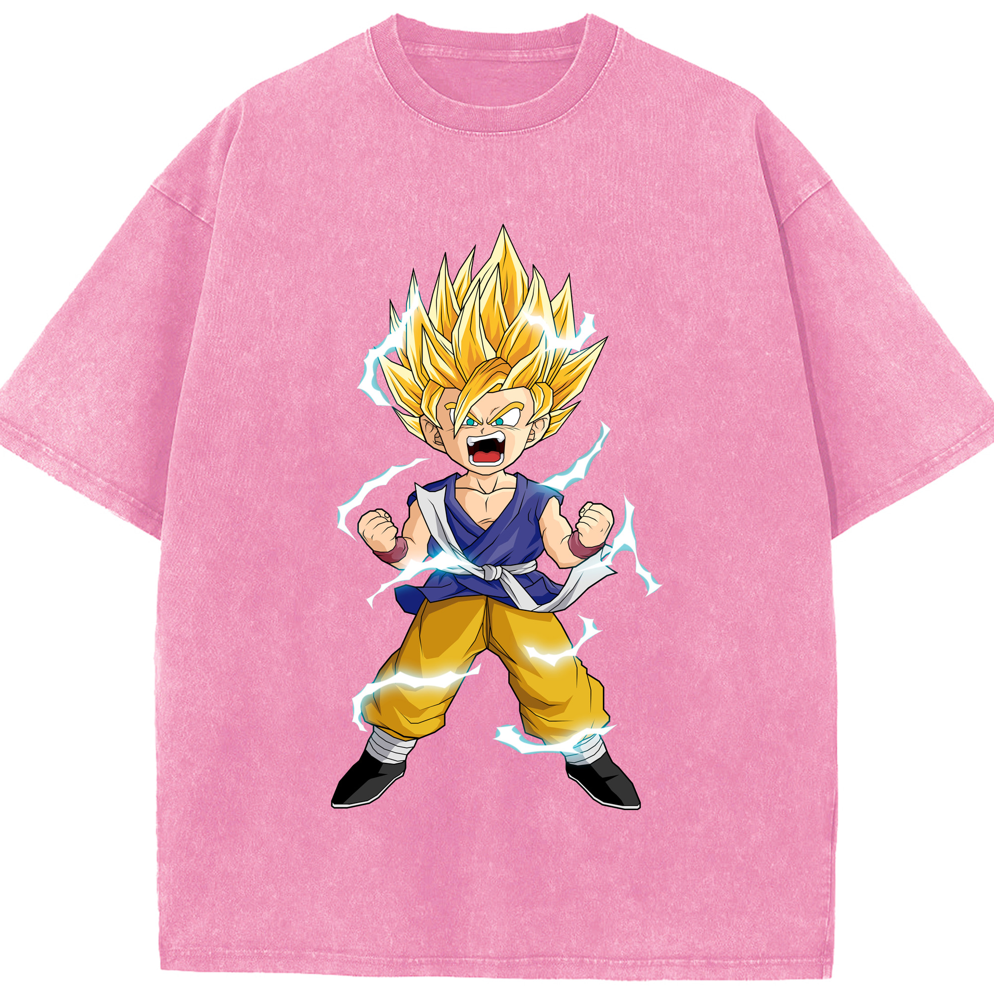 （画像用） ドラゴンボール 孫 悟飯（そんごはん）DRAGON BALL Son Gohan 綿100% ヴィンテージ風 半袖Tシャツ（フロントプリント）